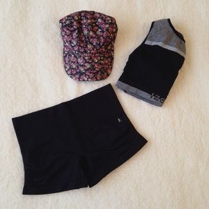 Black Fitted Athletic Shorts